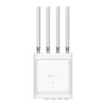 TP-Link Omada EAP668-Outdoor HD Access Point - Dual Band - PoE+ - Bluetooth - Antenne staccabili - Velocità 3.6Gbps - 1024 client simultanei - WiFi 6 Mesh - RJ45 - Bianco - Colore bianco