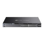 Switch TP-Link Omada SG6428XHP a 28 porte - Gestito - 24xRJ45 PoE+ 1 Gbps - 4xSFP 10 Gbps - Supporta QoS - 4 ventole - Doppio alimentatore - Velocità di commutazione 128 Gbps - Colore: nero