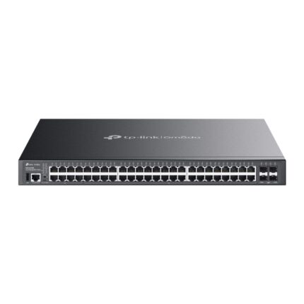 Switch TP-Link Omada SG5452XMPP a 52 porte - Gestibile - 40xRJ45 PoE+ 1 Gbps - 8xRJ45 PoE++ 1 Gbps - 4xSFP+ 10 Gbps - Supporta QoS - Capacità di commutazione fino a 176 Gbps - Colore: nero