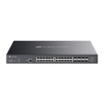 Switch TP-Link Omada SX3832MPP a 32 porte - Gestibile - 24xRJ45 PoE++ 10 Gbps - 8xSFP+ 10 Gbps - Supporta QoS - Capacità di commutazione fino a 640 Gbps - Alloggiamento in metallo - Colore nero