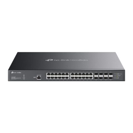 Switch TP-Link Omada SX3832MPP a 32 porte - Gestibile - 24xRJ45 PoE++ 10 Gbps - 8xSFP+ 10 Gbps - Supporta QoS - Capacità di commutazione fino a 640 Gbps - Alloggiamento in metallo - Colore nero