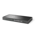 Switch TP-Link Omada SG3218XP-M2 a 18 porte - Gestito - 16xRJ45 2,5 Gbps - 2xSFP+ 10 Gbps - Supporta QoS - Capacità di commutazione fino a 120 Gbps - Colore: nero - immagine 3