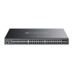 Switch TP-Link Omada SG3452XMPP a 52 porte - Gestito - 40xRJ45 PoE+ 1 Gbps - 8xRJ45 PoE++ 1 Gbps - 4xSFP+ 10 Gbps - Supporta QoS - Capacità di commutazione fino a 176 Gbps - Alloggiamento in metallo - Colore nero