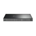 Switch TP-Link Omada SG3452XP a 52 porte - Gestito - 48xRJ45 PoE+ 1 Gbps - 4xSFP+ 10 Gbps - Supporta QoS - Capacità di commutazione fino a 176 Gbps - Alloggiamento in metallo - Colore nero