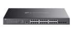Switch TP-Link Omada SG3428XMPP a 28 porte - Gestito - 8xRJ45 PoE++ 1 Gbps - 16xRJ45 PoE+ 1 Gbps - 4xSFP 10 Gbps - Supporta QoS - Capacità di commutazione fino a 128 Gbps - Alloggiamento in metallo - Colore nero