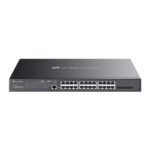 Switch TP-Link Omada SG3428XMP a 28 porte - Gestito - 24xRJ45 PoE+ 1 Gbps - 4xSFP 10 Gbps - Supporta QoS - Capacità di commutazione fino a 128 Gbps - 2 ventole - Alloggiamento in metallo - Colore nero - immagine 2