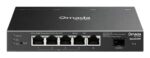 Switch TP-Link Omada SG2206MP a 5 porte - Livello 2 - 4xRJ45 PoE+ 1 Gbps - 1xRJ45 1 Gbps - Supporta QoS - Capacità di commutazione fino a 12 Gbps - Alloggiamento in metallo - Colore nero