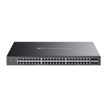 Switch TP-Link Omada SG2452LP a 52 porte - Semi-gestibile - 32xRJ45 PoE+ 1 Gbps - 16xRJ45 PoE++ 1 Gbps - 4xSFP 1 Gbps - Supporta QoS - Capacità di commutazione 104 Gbps - Alloggiamento in metallo - Colore nero