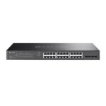 Switch TP-Link Omada SG2428LP a 28 porte - Gestito - 8xRJ45 1 Gbps - 16xRJ45 PoE+ 1 Gbps - 4xSFP - Supporta QoS - Capacità di commutazione fino a 56 Gbps - Alloggiamento in metallo - Colore nero
