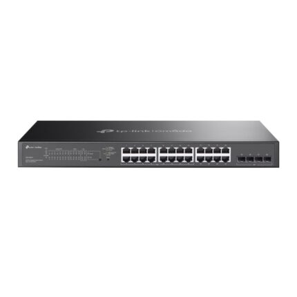 Switch TP-Link Omada SG2428LP a 28 porte - Gestito - 8xRJ45 1 Gbps - 16xRJ45 PoE+ 1 Gbps - 4xSFP - Supporta QoS - Capacità di commutazione fino a 56 Gbps - Alloggiamento in metallo - Colore nero