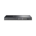 Switch TP-Link Omada SG2218P a 18 porte - Controllo del traffico - 16xRJ45 PoE+ 1 Gbps - 2xSFP 1 Gbps - Capacità di commutazione 36 Gbps - Supporta QoS - Sicurezza avanzata - Alloggiamento in metallo - Colore nero