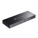 Switch TP-Link Omada SG2218P a 18 porte - Controllo del traffico - 16xRJ45 PoE+ 1 Gbps - 2xSFP 1 Gbps - Capacità di commutazione 36 Gbps - Supporta QoS - Sicurezza avanzata - Alloggiamento in metallo - Colore nero - immagine 4