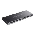 Switch TP-Link Omada SG2016P a 16 porte - Negoziazione automatica - 8xRJ45 1 Gbps - 8xRJ45 PoE+ 1 Gbps - Capacità di commutazione fino a 32 Gbps - Supporta QoS - Alloggiamento in metallo - Colore nero - immagine 4