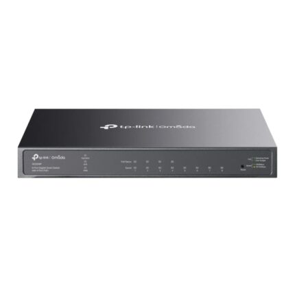 Switch TP-Link Omada SG2008P a 8 porte RJ45 da 1 Gbps - Negoziazione automatica - 4xPoE+ - Funzionalità e sicurezza avanzate - Supporta QoS - Commutazione 16 Gbps - Alloggiamento in metallo - Colore nero