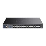 Switch TP-Link Omada SX6632YF a 32 porte - 4 ventole - 26xSFP+ 10 Gbps - 6xSFP28 25 Gbps - Sicurezza avanzata - Capacità di commutazione fino a 820 Gbps - Colore: nero