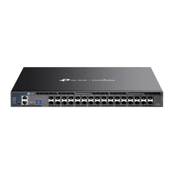 Switch TP-Link Omada SX6632YF a 32 porte - 4 ventole - 26xSFP+ 10 Gbps - 6xSFP28 25 Gbps - Sicurezza avanzata - Capacità di commutazione fino a 820 Gbps - Colore: nero Switch TP-Link Omada SX6632YF a 32 porte - 4 ventole - 26xSFP+ 10 Gbps - 6xSFP28 25 Gbps - Sicurezza avanzata - Capacità di commutazione fino a 820 Gbps - Colore: nero