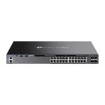 Switch TP-Link Omada SG6428X a 28 porte - Gestito - 24xRJ45 1 Gbps - 4xSFP 10 Gbps - Supporta QoS - Doppia alimentazione - Capacità di commutazione fino a 128 Gbps - Colore: nero