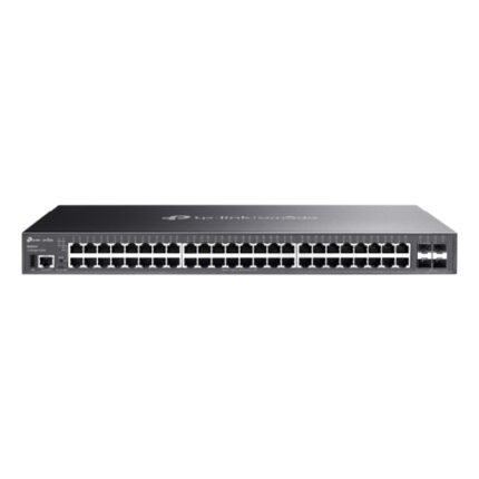 Switch TP-Link Omada SG5452X a 52 porte - Gestibile - 48xRJ45 1 Gbps - 4xSFP+ 10 Gbps - Capacità di commutazione fino a 176 Gbps - Colore: nero