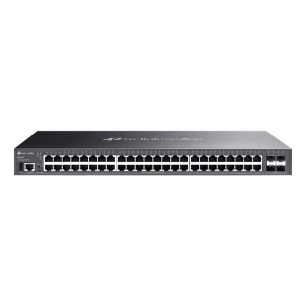 Switch TP-Link Omada SG5452X a 52 porte - Gestibile - 48xRJ45 1 Gbps - 4xSFP+ 10 Gbps - Capacità di commutazione fino a 176 Gbps - Colore: nero