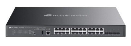 Switch TP-Link Omada SG5428X a 28 porte - Livello 3 - 24xRJ45 1 Gbps - 4xSFP+ 10 Gbps - Funzionalità e sicurezza avanzate - Capacità di commutazione fino a 128 Gbps - Colore: nero