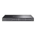 Switch TP-Link Omada SX3832 a 32 porte - Gestito - 24xRJ45 10 Gbps - 8xSFP+ 10 Gbps - Supporta QoS - Capacità di commutazione fino a 640 Gbps - Colore: nero
