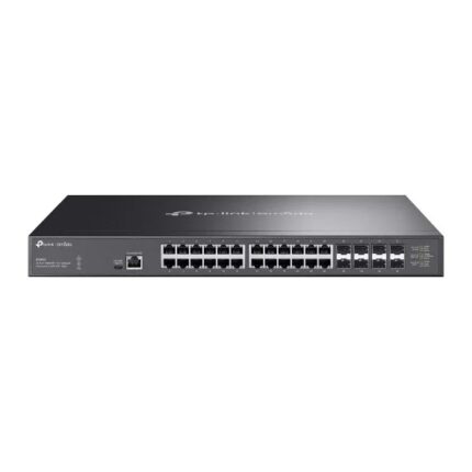 Switch TP-Link Omada SX3832 a 32 porte - Gestito - 24xRJ45 10 Gbps - 8xSFP+ 10 Gbps - Supporta QoS - Capacità di commutazione fino a 640 Gbps - Colore: nero
