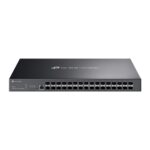 Switch TP-Link Omada SX3032F a 32 porte SFP+ da 10 Gbps - Gestibile - Supporta QoS - 2 ventole interne - Velocità di commutazione fino a 640 Gbps - Colore: nero