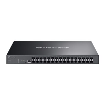 Switch TP-Link Omada SX3032F a 32 porte SFP+ da 10 Gbps - Gestibile - Supporta QoS - 2 ventole interne - Velocità di commutazione fino a 640 Gbps - Colore: nero