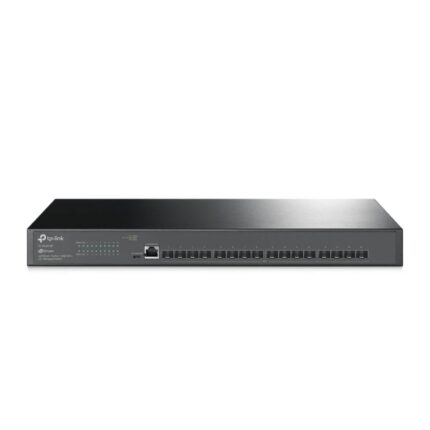 Switch TP-Link Omada SX3016F a 16 porte SFP da 10 Gbps - Gestito - Supporta QoS - Doppia alimentazione - Capacità di commutazione fino a 320 Gbps - Alloggiamento in metallo - Colore nero