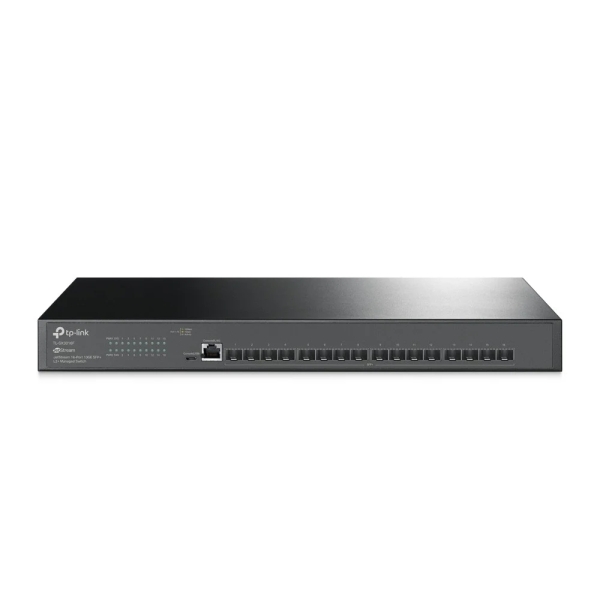 Switch TP-Link Omada SX3016F a 16 porte SFP da 10 Gbps - Gestito - Supporta QoS - Doppia alimentazione - Capacità di commutazione fino a 320 Gbps - Alloggiamento in metallo - Colore nero Switch TP-Link Omada SX3016F a 16 porte SFP da 10 Gbps - Gestito - Supporta QoS - Doppia alimentazione - Capacità di commutazione fino a 320 Gbps - Alloggiamento in metallo - Colore nero