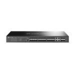 Switch TP-Link Omada SG3428XF a 28 porte - Gestito - 20xSFP - 4xRJ45/SFP combo - 4xSFP+ 10 Gbps - Supporta QoS - Doppia alimentazione - Velocità di commutazione fino a 128 Gbps - Colore: nero