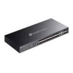 Switch TP-Link Omada SG3428XF a 28 porte - Gestito - 20xSFP - 4xRJ45/SFP combo - 4xSFP+ 10 Gbps - Supporta QoS - Doppia alimentazione - Velocità di commutazione fino a 128 Gbps - Colore: nero - immagine 4