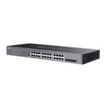 Switch TP-Link Omada SG3428 a 28 porte - Gestito - 24xRJ45 1 Gbps - 4xSFP - Supporta QoS - Capacità di commutazione fino a 56 Gbps - Alloggiamento in metallo - Colore: nero - immagine 3