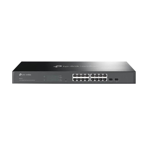 Switch TP-Link Omada SG2218 a 18 porte - Livello 2 - 16xRJ45 1 Gbps - 2xSFP - Silenzioso - Supporta QoS - Capacità di commutazione fino a 36 Gbps - Alloggiamento in metallo - Colore nero