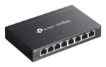 Switch TP-Link Omada ES208G a 8 porte RJ45 da 1 Gbps - Gestito - Capacità di commutazione fino a 16 Gbps - Plug and Play - Supporta QoS - Colore: nero - immagine 4
