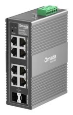 Switch TP-Link Omada IES208G a 8 porte - Gestito - 6xRJ45 1 Gbps - 2xRJ45/SFP combo - Capacità di commutazione fino a 16 Gbps - Supporta QoS - Colore grigio scuro