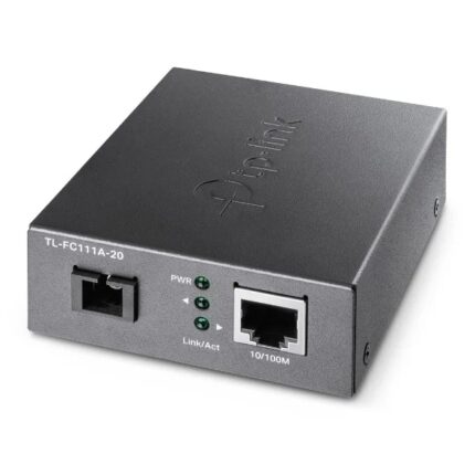 TP-Link Omada FC111A-20 Convertitore da fibra a RJ45 - Fibra fino a 20 km - Velocità fino a 100 Mbps - Auto-negoziazione - Ethernet - Tecnologia WDM - Colore grigio scuro