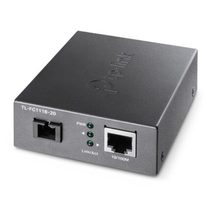 TP-Link Omada FC111B-20 Convertitore da fibra a RJ45 - Fibra fino a 20 km - Velocità fino a 100 Mbps - Auto-negoziazione - Ethernet - Tecnologia WDM - Colore grigio scuro