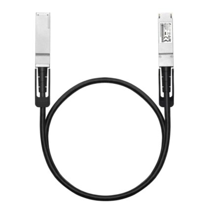 TP-Link Omada SM9220-1M Cavo di collegamento diretto da 1 m - Velocità fino a 100 Gbps - 30 AWG - Plug and Play - Connettore QSFP28 - Rame argentato - Colore: nero