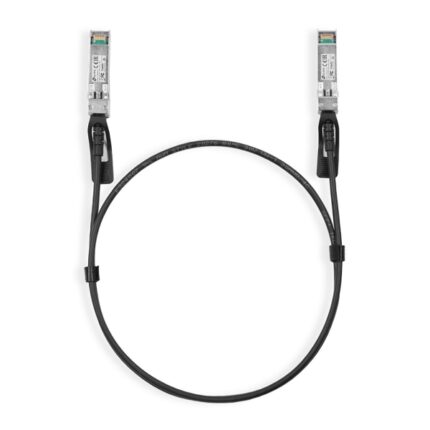 TP-Link Omada SM5220-1M Cavo di collegamento diretto da 1 m - Velocità fino a 10 Gbps - Connettore 10G SFP+ - Rame argentato - Colore: nero