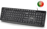 Tastiera USB NGS Funky V4 - QWERTY portoghese - 12 tasti multimediali - Tasti a membrana silenziosi - Inclinazione regolabile - Cavo da 1
