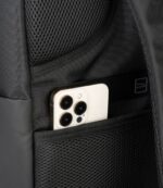 Zaino portatile Tucano Martem da 15,6" - Cinghia per trolley - Spallacci imbottiti - Tasca antifurto - Colore: nero - immagine 4