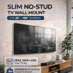 Ewent EW1500 Supporto da parete fisso per TV - Senza trapano - Da 32" a 100" - Peso massimo 75 kg - Colore: nero - immagine 3