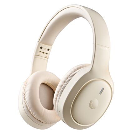 NGS Artica Tempest Cuffie Bluetooth 6.0 - Batteria rimovibile - Pieghevole - Autonomia fino a 80h - Colore beige
