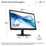 HP Serie 3 Pro 322pv Monitor 21,4" VA FullHD 100Hz - Risposta 5ms - HDMI, VGA - VESA 100x100 - Colore nero - immagine 5