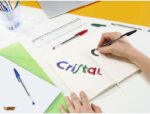 Bic Cristal Original Penna a sfera - Punta rotonda da 1,0 mm - Tratto 0,4 mm - Inchiostro a base di olio - Colore blu - immagine 5