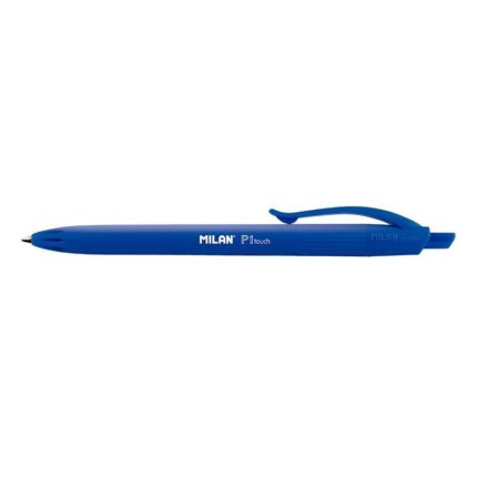 Milan P1 Touch Penna a sfera retrattile - Punta rotonda 1 mm - Inchiostro a base di olio - Scrittura fluida - 1.200 m di scrittura - Colore blu