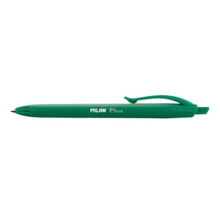 Milan P1 Touch Penna a sfera retrattile - Punta rotonda 1 mm - Inchiostro a base di olio - Scrittura fluida - 1.200 m di scrittura - Colore verde