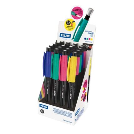 5 mm HB grafite - Gomma Milan extra lunga - Colori assortiti