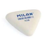 Milan 428 Confezione da 2 gomme triangolari - a forma di briciola di pane - gomma sintetica morbida - colore bianco